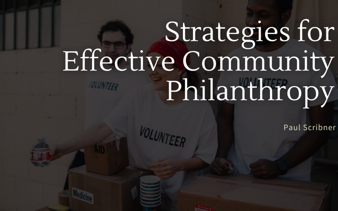 Strategies for Effective Community Philanthropy